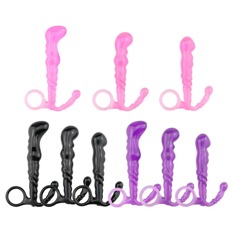 Массажер простаты Анальная пробка секс игрушки для мужчин женщин силиконовая 3