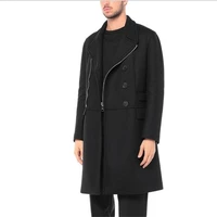 mens woolen coat coat autumn and winter new thickened mature business long leisure loose large coat