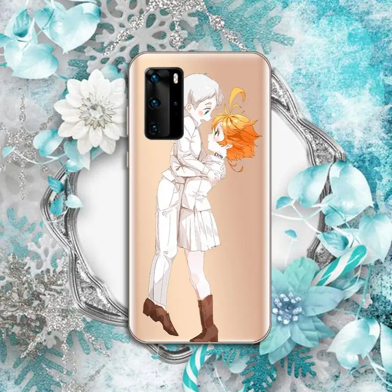 

Anime The Promised Neverland Phone Case Transparent for huawei honor P 40 30 20 lite Pro 10 i 8 9 x p smart 2019