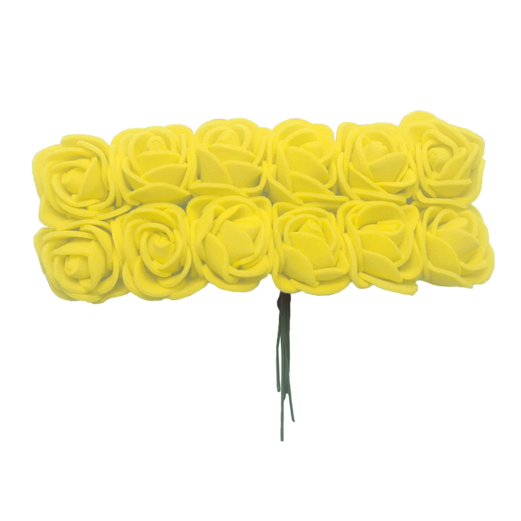 

144pcs Foam Rose Flowers Wedding Bridal Corsage Boutonnier Bouquet Craft