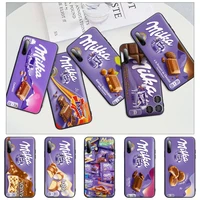 New Product Chocolate Milka Box Black Silicone Mobile Phone Cover For Xiaomi Lite Pro Note Lite Case