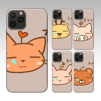 cute cartoon cat case for iphone x xr xs12 11 pro max mini max 7 8 6s plus se 2020 shockproof soft cover 2021 new