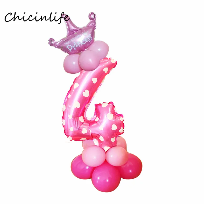 Chicinlife 1 2 3 4 5 6 7 8 9 шарик для дня рождения Фольга шары Детские День украшения
