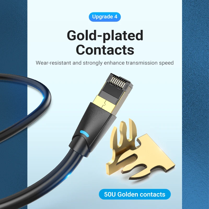 Ethernet кабель Vention Cat8 Lan SFTP RJ45 сетевой RJ 45 Cat 8 коммутационный шнур для ПК модемного