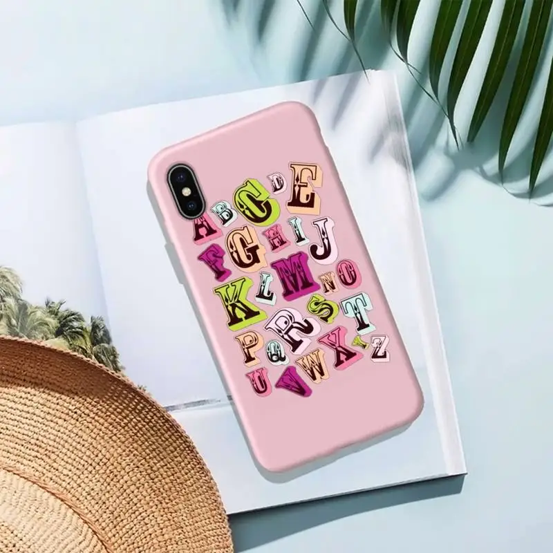

Pop's Design Phone Case For Iphone X Case Pure PINK Soft Silicone Phone Case For SE&11 Pro Max