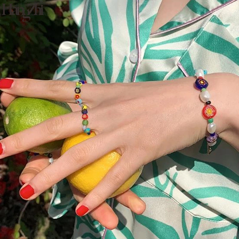 HangZhi 2020 новые корейские милые карамельные цвета Акриловые круглые маргаритки