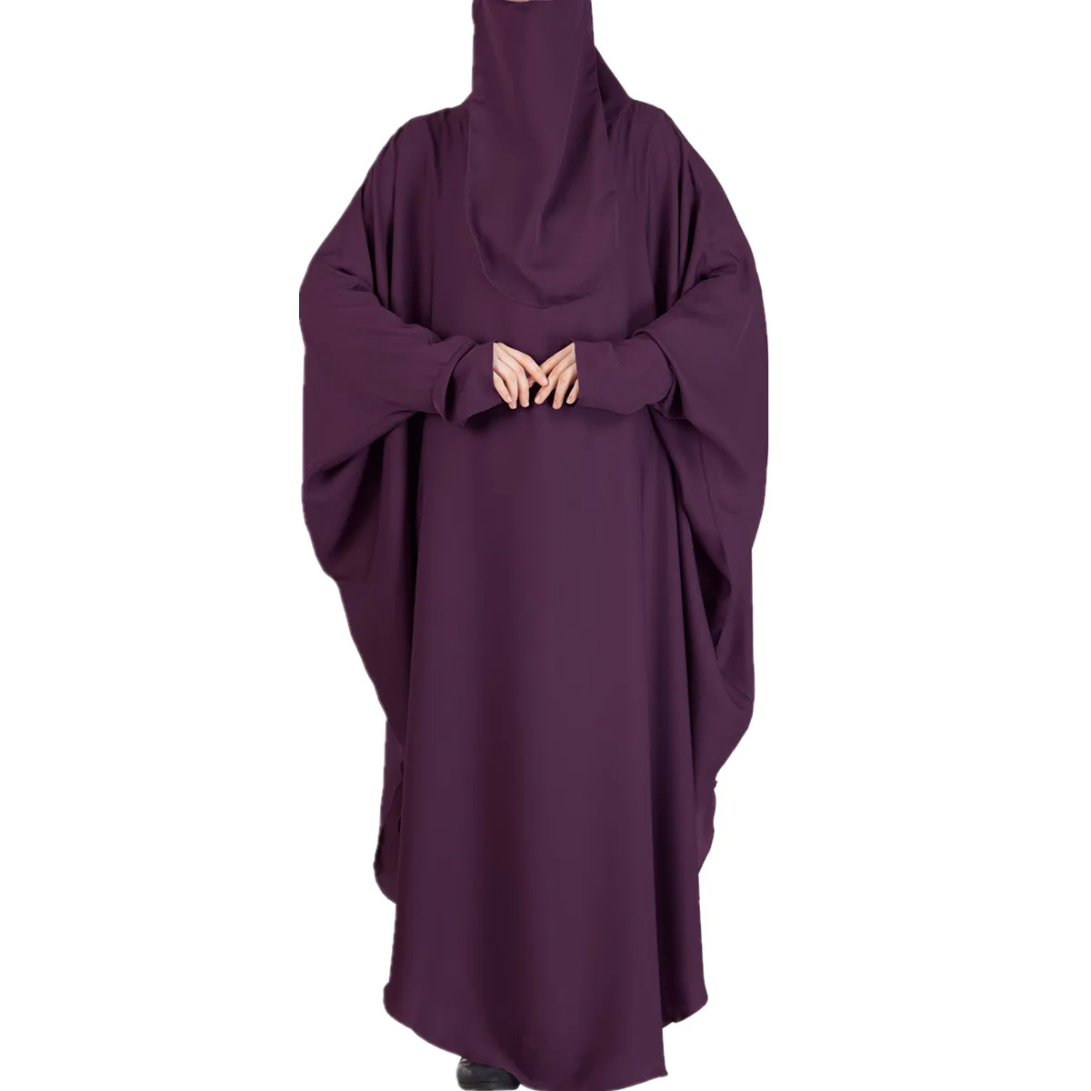 

Muslim Fashion Prayer Dress Jilbab Islam Clothing Abaya Khimar Long Hijab Dress Niqab Djellaba Femme Ramadan Vestidos Burka 5221