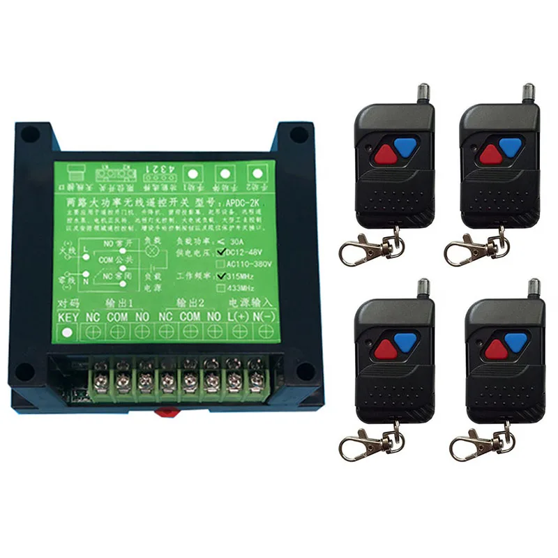 Универсальный Беспроводной дистанционного Управление переключатель DC12V 24V 36V 48V