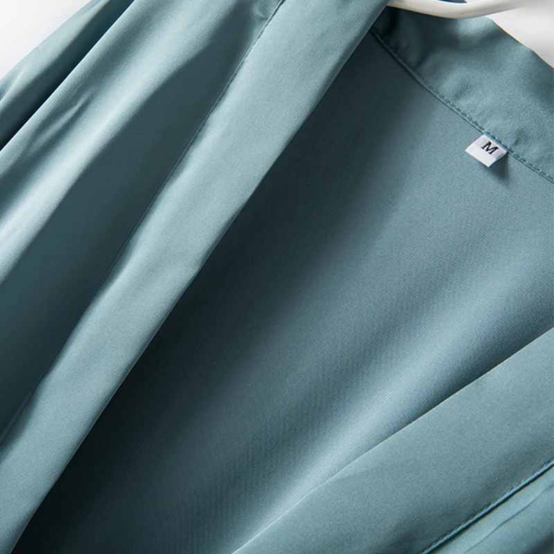 Women's Robe Gown Sets Built-in Bra Premium Satin Silk Pajamas Pyjamas Sleepwear Nightwear Loungewear Lace Sexy For Female | Женская