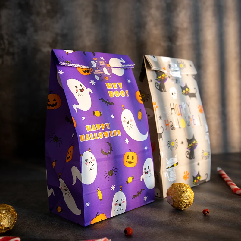

12 комплектов милых конфет на Хэллоуин, конфет, тыквы, сумка для подарков на Хэллоуин и Рождество, конфеты
