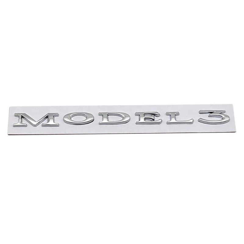for 'Model 3' Chrome Emblem Badge 3D Car Rear Trunk Metal Sticker Decal Tesla Model 3 | Автомобили и мотоциклы