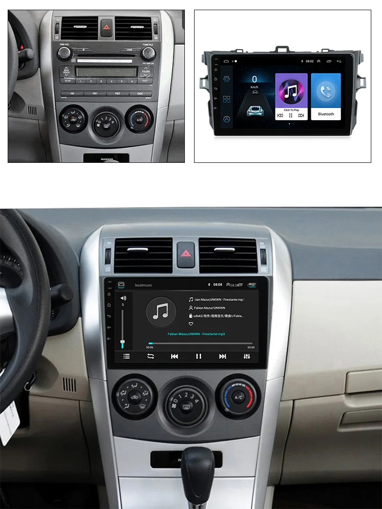Автомагнитола на Android мультимедийный плеер для Toyota Corolla E140/150 2007 2008 2009 2010 2011 2012 2013