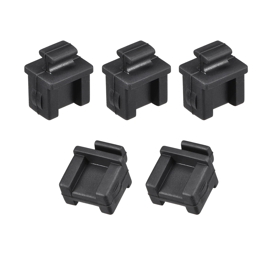 

Uxcell 5pcs SFP Silicone Protectors Cap Port Cover Anti Dust 14mmx12mmx17mm Black