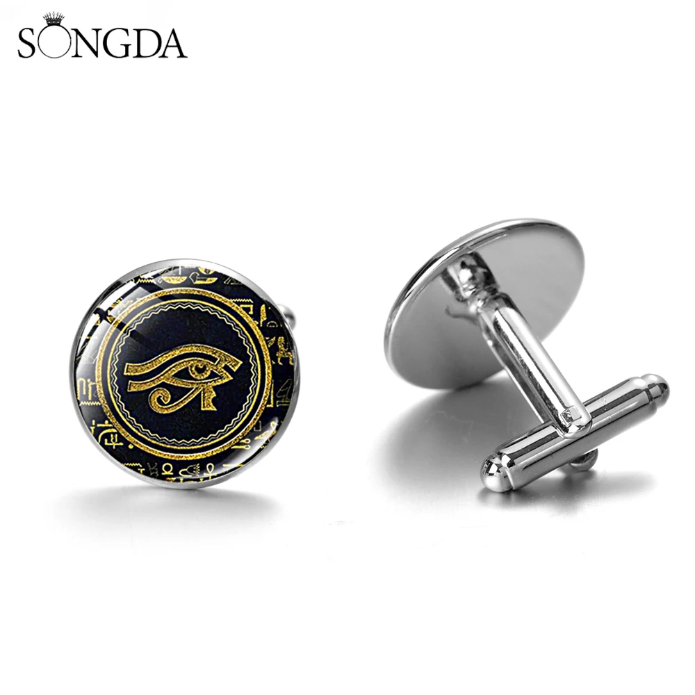 Древний Бог Horus запонки в форме глаз Египетский волшебный талисман повезло Гора