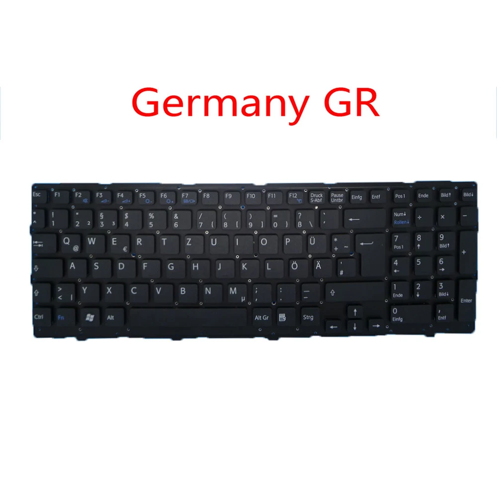 Ноутбук NE GR клавиатура для SONY VAIO VPCEE VPC EE серии V116646AB скандинавский Германия черный