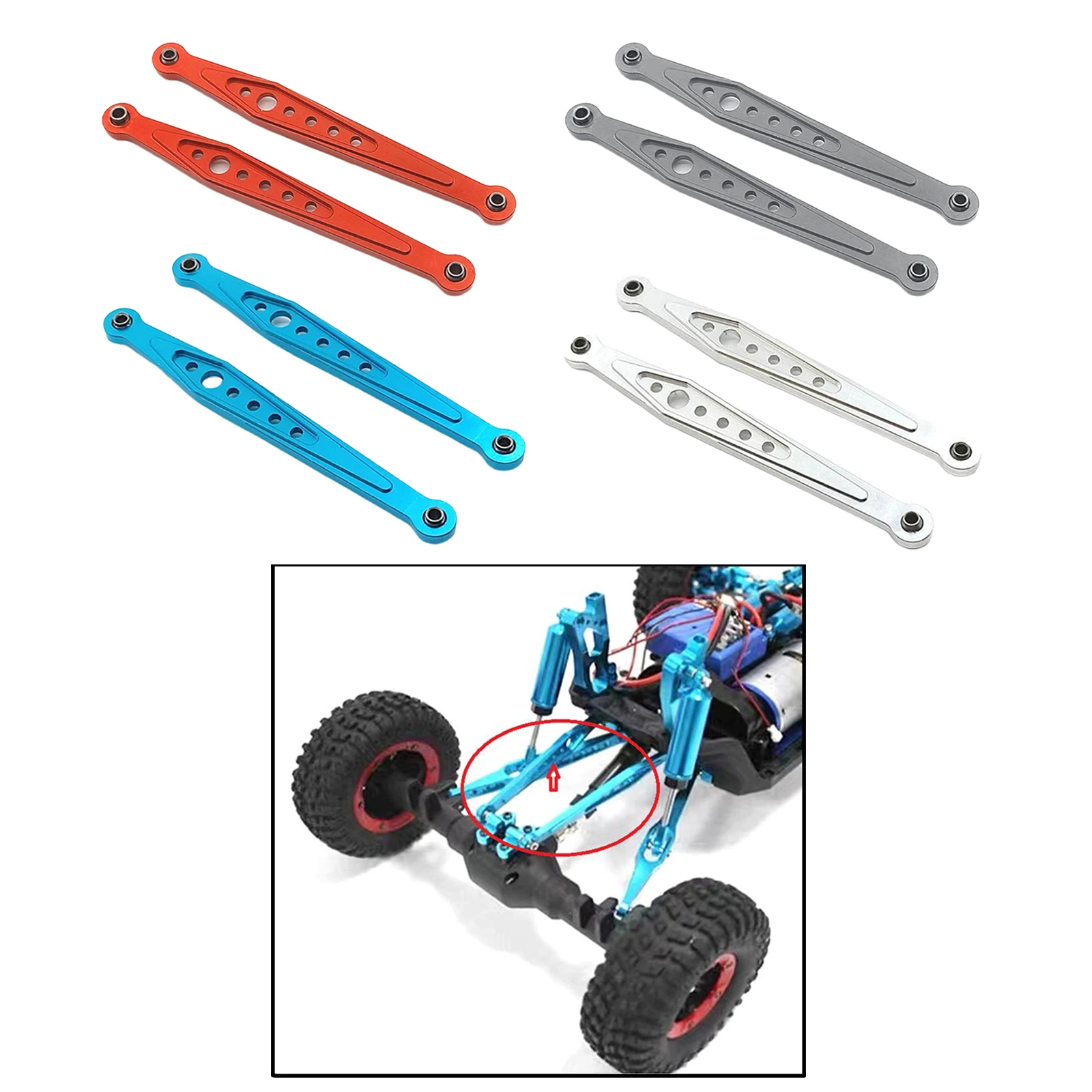 

2x RC Car Link Rod Spare Parts Replacement for RC Car Accessory