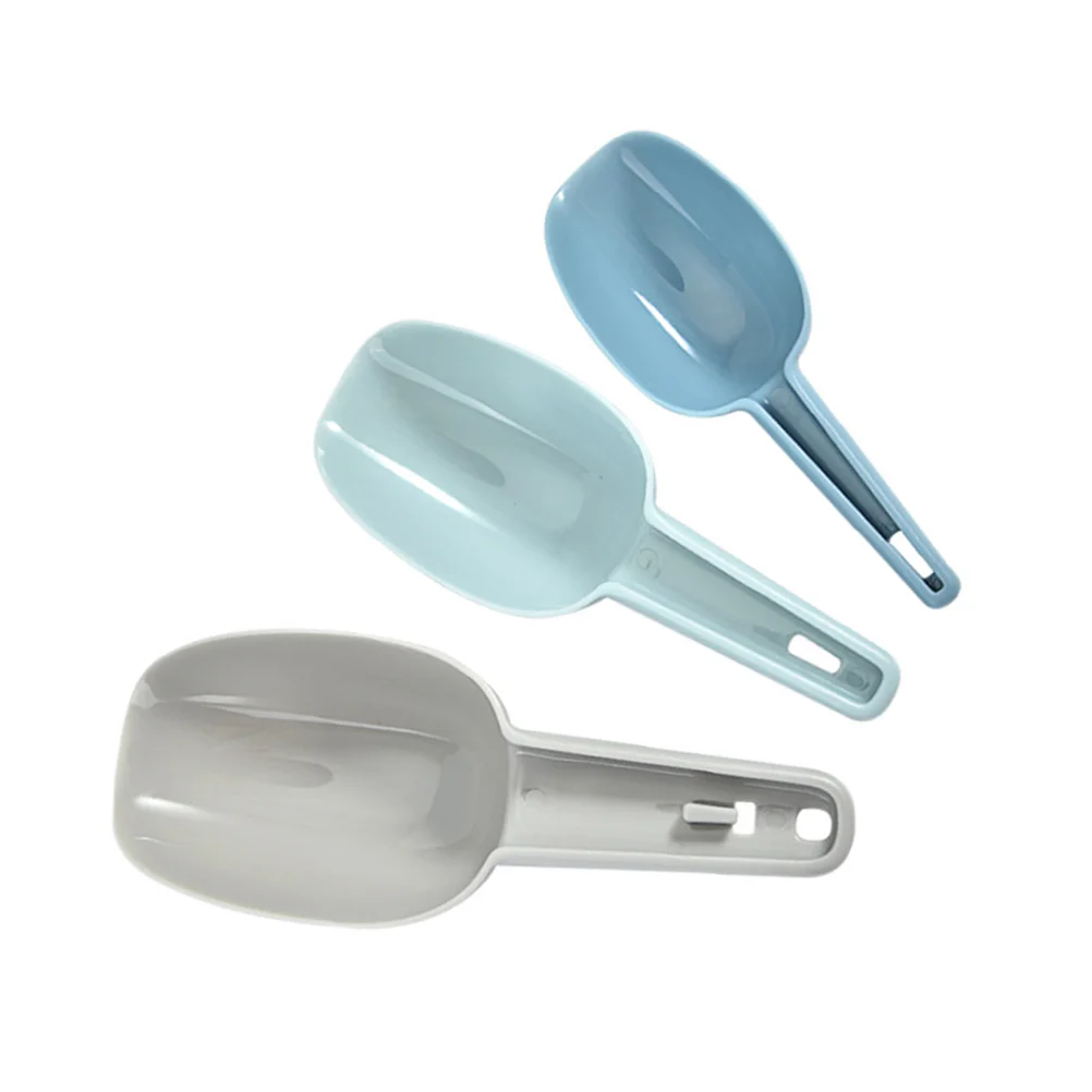 

3 шт. в 3 разных размерах Многофункциональная Пластиковая Лопата для еды, Лед Лопата кухонная Лопата для еды для муки соевых бобов (голубой, н...