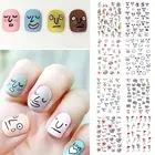 1 лист наклеек для ногтей с абстрактным изображением, наклейки для ногтевого дизайна, Самоклеящиеся DIY наклейки для маникюра, простые наклейки-слайдеры