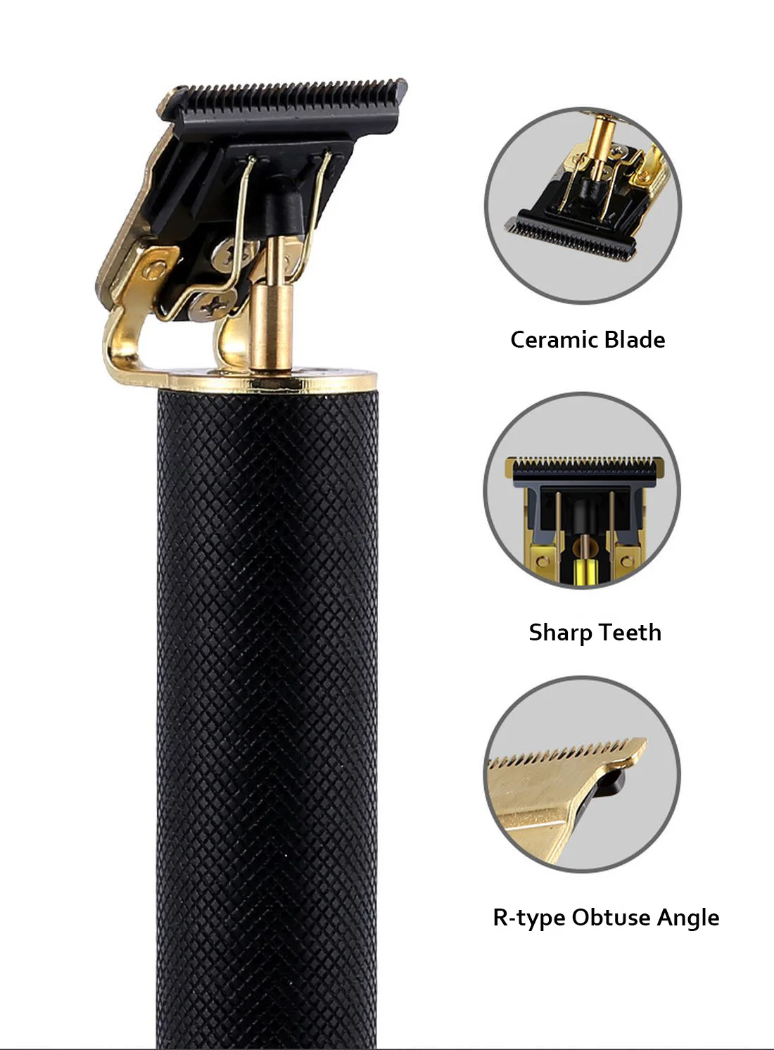 

Ceramic Blade Hair Clipper Mower Rechargeable Trimmer T-Outliner Barber Shaving Machine Vintage Cordless For Men Cutter Shaver