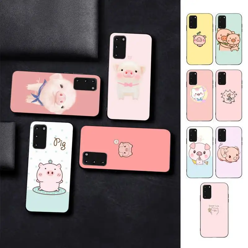 

Cute cartoon pig Phone Case for Samsung S10 21 20 9 8 plus lite S20 UlTRA 7edge