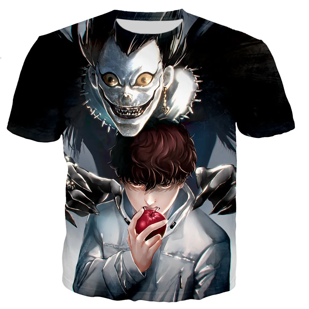 

Аниме тетрадь смерти футболки мужские/женские 3D тетрадь смерти футболка с принтом модная женская повседневная Harajuku Стиль футболка уличная ...