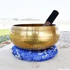 Непальская чаша со звуком будды ручной работы для йоги, медитации, Поющая чаша, латунный перезвон, ремесло, музыкальная терапия, тибетская Поющая чаша