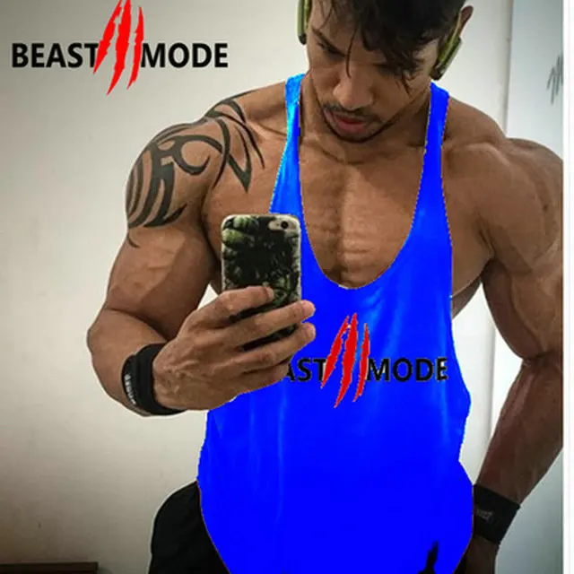 

New Fashion Cotton Sleeveless Shirts Tank Top Men Fitness Shirt Mens Singlet Bodybuilding Workout Gym Vest Fitness Men