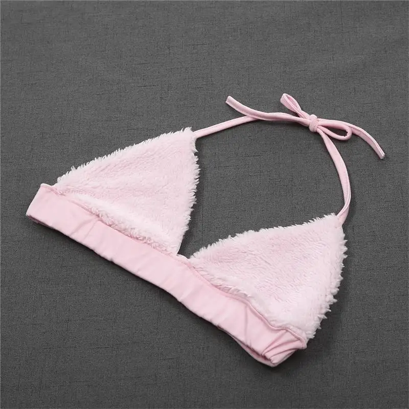 Женский флисовый комплект из 2 предметов короткий топ с открытой спиной