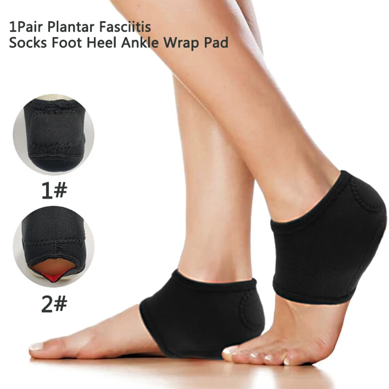 

Foot Care tool 2pcs Foot Heel Ankle Wrap Pads Plantar Fasciitis Therapy Pain Relief Arch Support