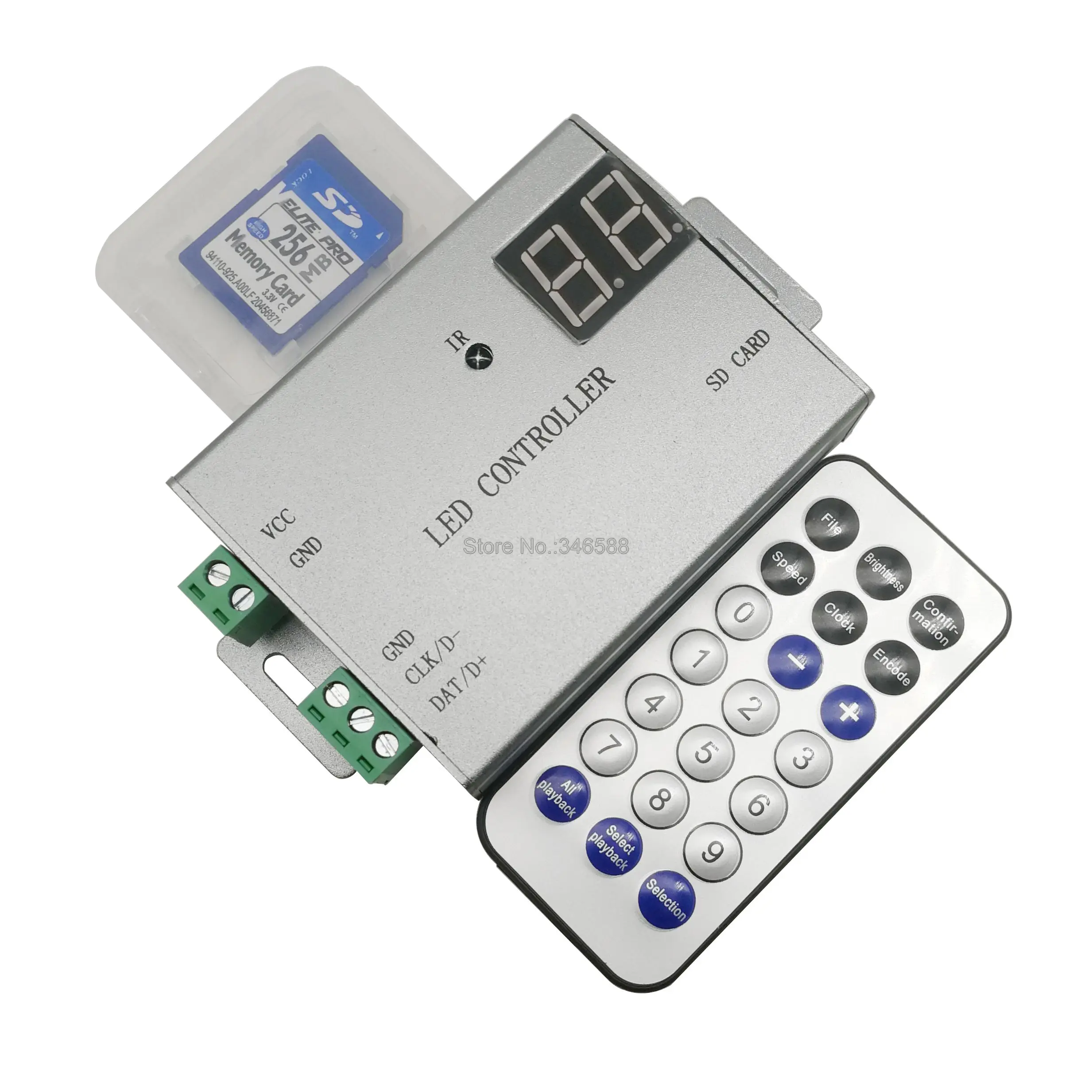 H805SB Пиксельная Светодиодная лента управления Поддержка WS2812 WS2811 APA102 DMX512 et.1 порт управления 4096 пикселей беспроводной пульт дистанционного управления