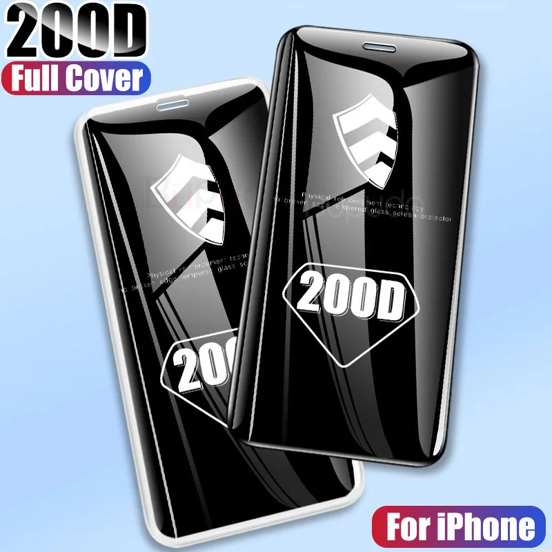 200D полное покрытие защитное закаленное стекло для iPhone 11 Pro 6 6s 7 8 Plus Защита экрана X
