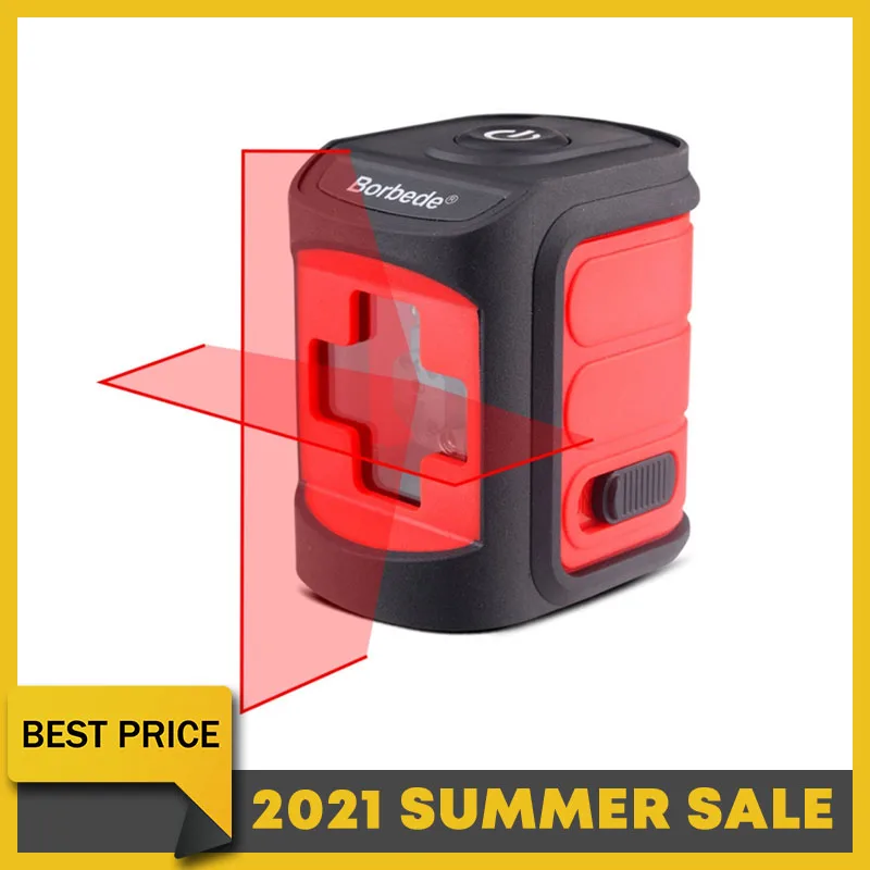 Лазерный уровень PINTUDY 2 линии красный/зеленый луч самонивелирующийся портативный