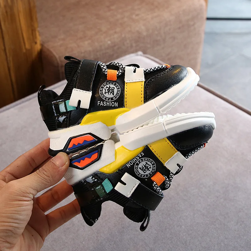 Детская повседневная обувь кроссовки из искусственной кожи с кружевным декором