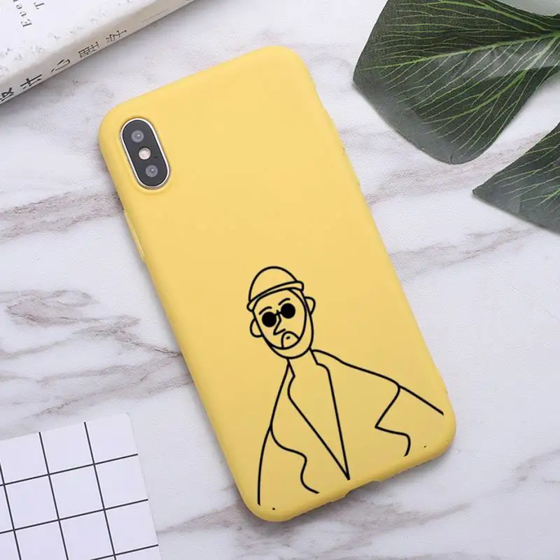 

American movie killer Leon Matilda Phone Case Candy Color for iPhone 6 7 8 11 12 s mini pro X XS XR MAX Plus