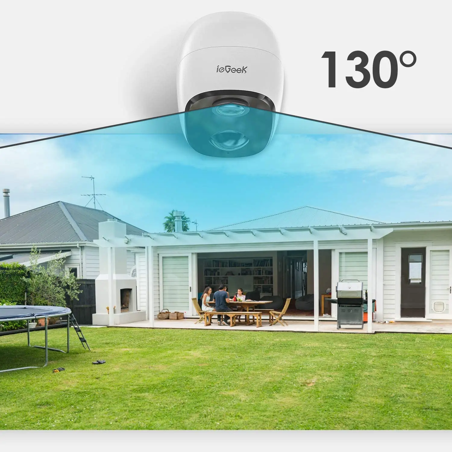 Камера ieGeek 5200 мАч с аккумулятором 1080P внешняя Wi-Fi камера домашняя фотокамера |