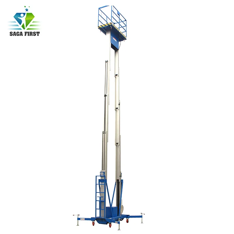 

6m to 14m Aerial Dual Mast Aluminum Lift Table Platform Factory