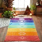 Коврик для медитации, йоги, полотенца, мексиканские чакры, кисточки, полосатый напольный коврик, кисточки, гобелен 150 см, 70 см, цветной искусственный гобелен