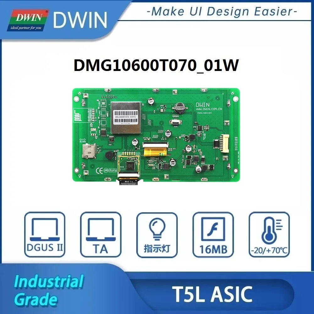 Умная панель DWIN 7 дюймов HMI TTL UART 1024*600 IPS-TFT-LCD сенсорный экран TFT Модуль дисплей