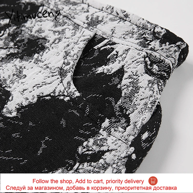 

Yitimuceng Vintage Skirt Women Floral Print Pockets Mini High Waist A-Line Black Clothing 2021 Summer Korean Fashion New Skirts