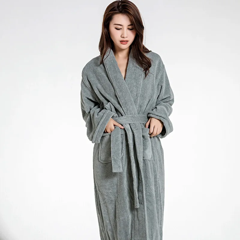 

Махровая одежда для сна, Хлопковое полотенце, халаты, Женское зимнее кимоно, халат, халат, домашняя одежда, свободная ночная рубашка, одежда ...