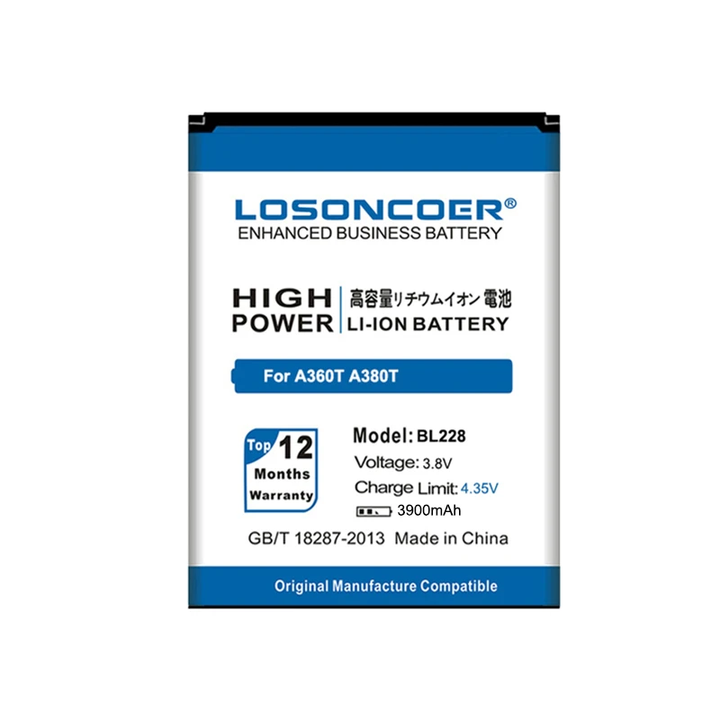 LOSONCOER 3900mAh BL228 Battery for Lenovo A360T A380T A588T | Мобильные телефоны и аксессуары