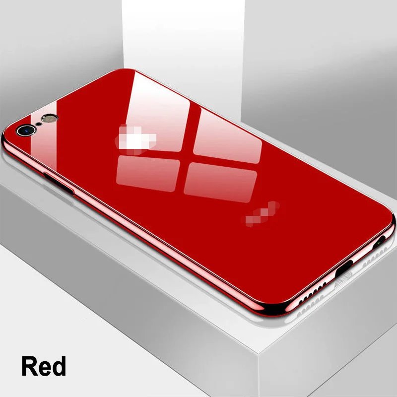 10 шт. Роскошный тонкий чехол из закаленного стекла для Apple iPhone 7 8 6s Plus X XR XS 11 Pro Max