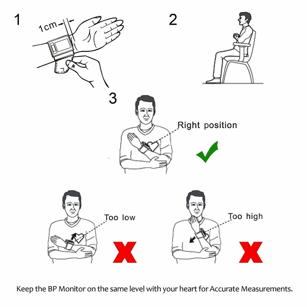 

ZOSS English or Russian Voice Cuff Wrist Sphygmomanometer Blood Presure Meter Monitor Heart Rate Pulse Portable Tonometer BP