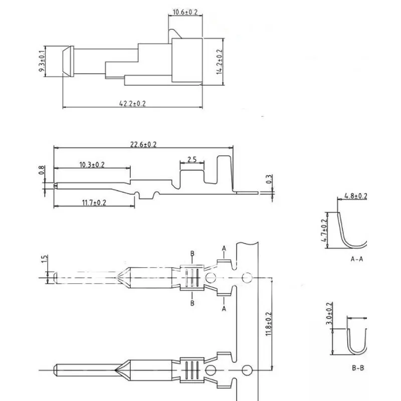 Супергерметичный автомобильный проводной соединитель 2 Pin Way AMP Tyco электрические
