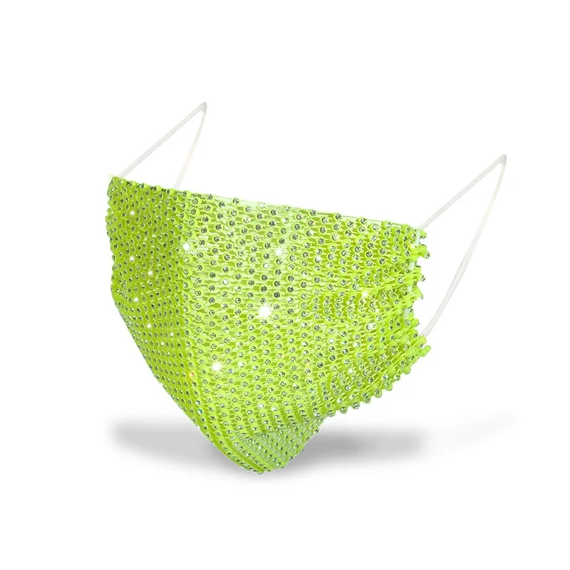 Mascarilla el&aacute;stica reutilizable con diamantes de imitaci&oacute;n para fiesta, m&aacute;scara de decoraci&oacute;n Facial, a la moda, Sexy, regalo de joyer&iacute;a-4