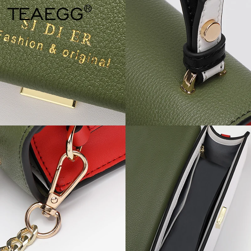 TEAEGG 2019 женская дизайнерская сумка с заклепками на ремне брендовая через плечо |