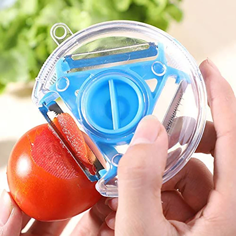 

3 In 1 Stainless Steel Vegetable and Fruit Rotary Multifunctional Peeler Shredding Blade Easy To Clean Kitchen Tools Accessories
