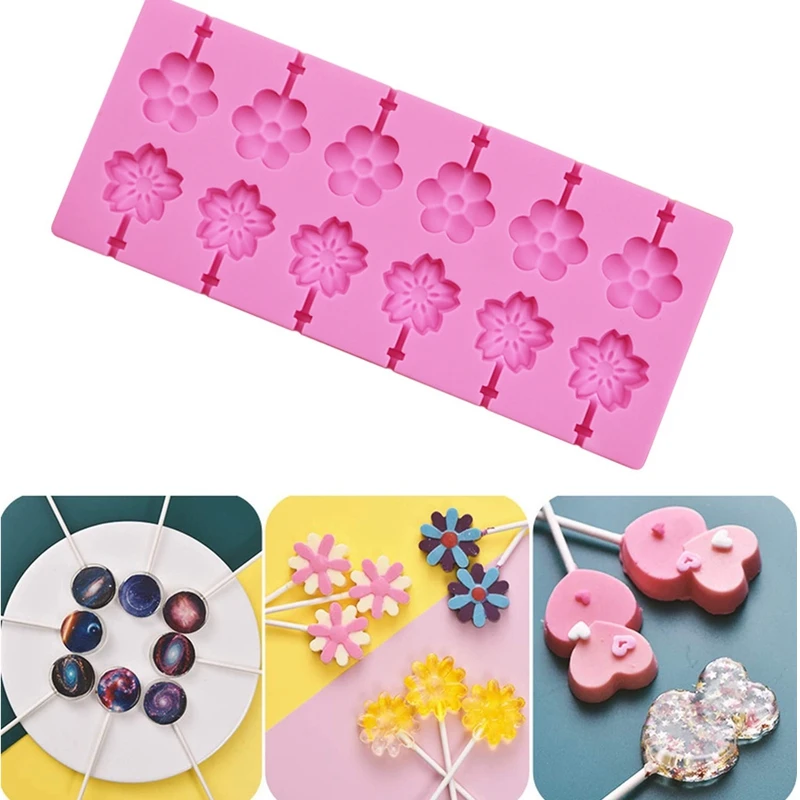 Силиконовая форма леденец для выпечки шоколада 12 шт.|Формы тортов| |