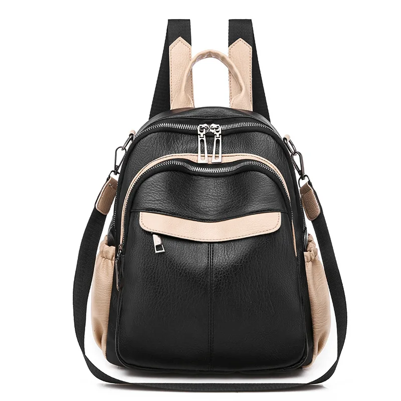 

Bag women's new Korean fashion Joker shoulder bag soft PU ladies backpack