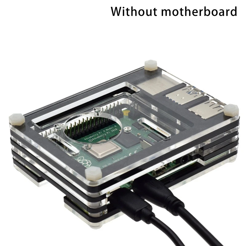 Подходит для Raspberry Pi 3 Чехол 9-Слои акриловой крышкой чехол с охлаждающим